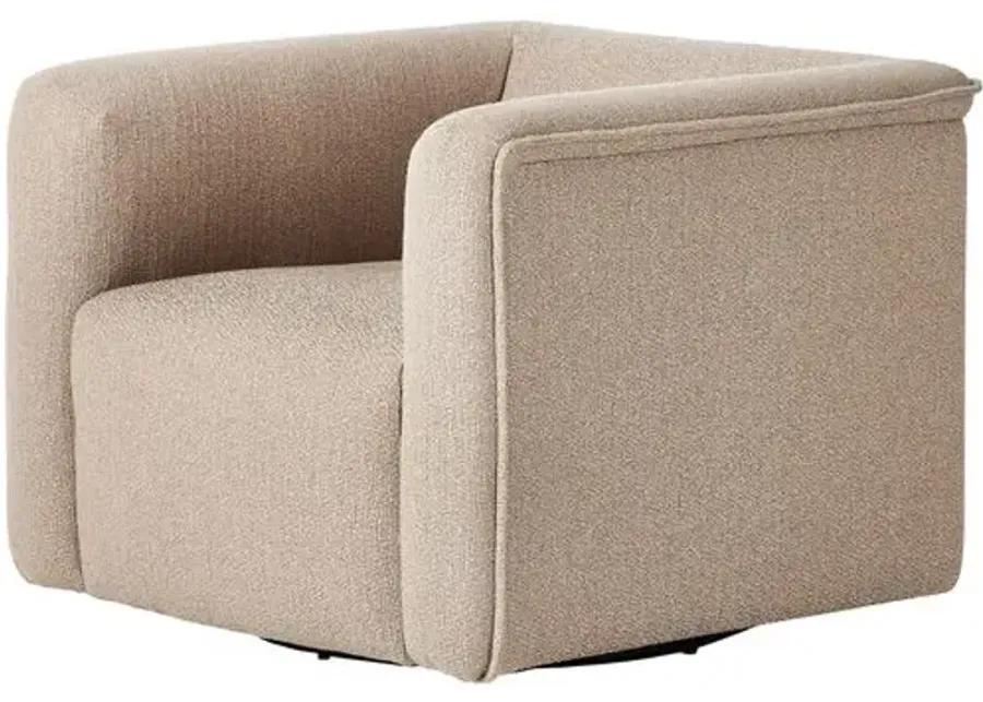 Shelly Swivel Chair - Camel Performance