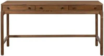 Davidson 3-Drawer Desk - Walnut - Brown