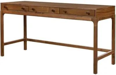 Davidson 3-Drawer Desk - Walnut - Brown