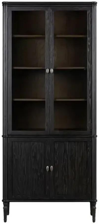 Clinton Tall Cabinet - Distressed Black