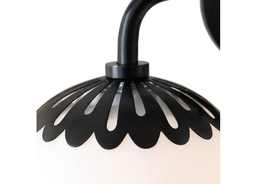 Paisley Single Wall Sconce - Black