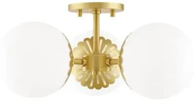 Paisley Semi Flush Mount - Gold