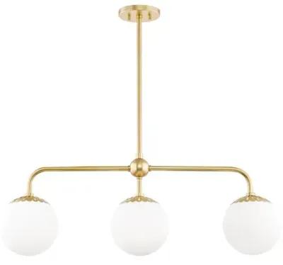 Paisley Linear Chandelier - Gold