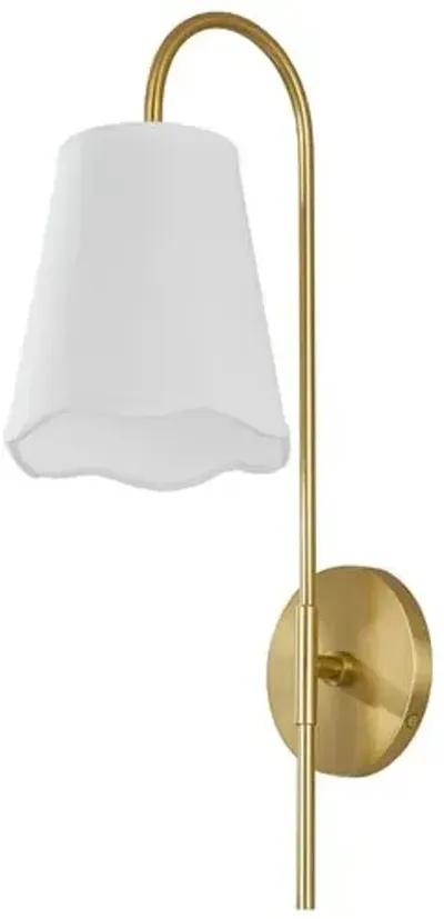 Drew Scallop Wall Sconce - Gold