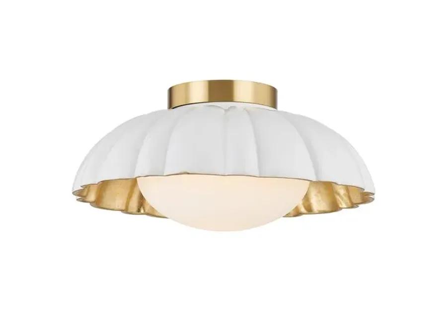 Penelope Flush Mount - Aged Brass - Gold