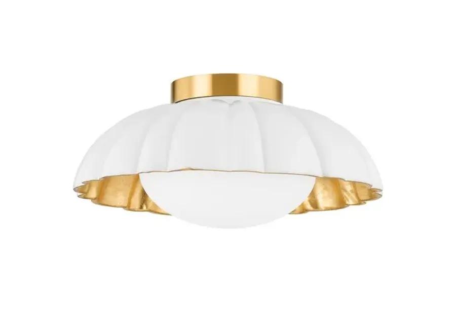 Penelope Flush Mount - Aged Brass - Gold