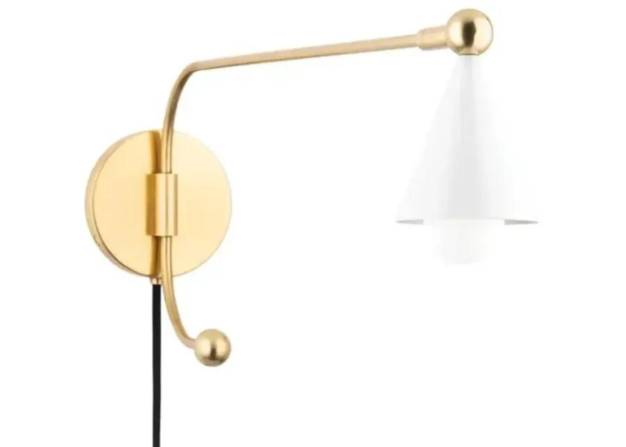 Hikari Wall Sconce - Aged Brass/Soft White - Dabito for Mitzi - Gold