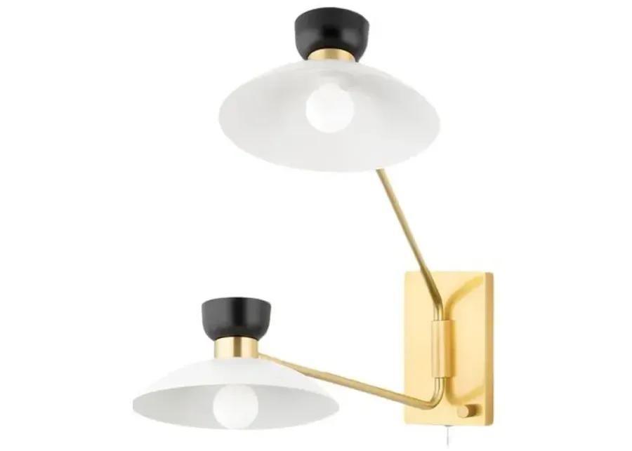 Willette Plug-In Wall Sconce - Gold