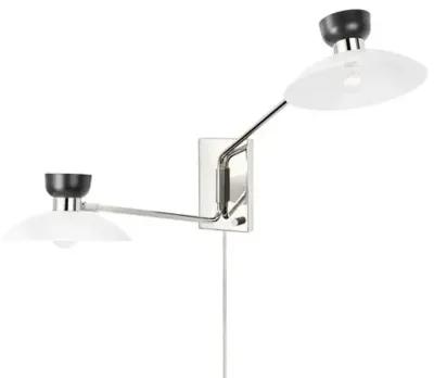 Willette Plug-In Wall Sconce - Silver