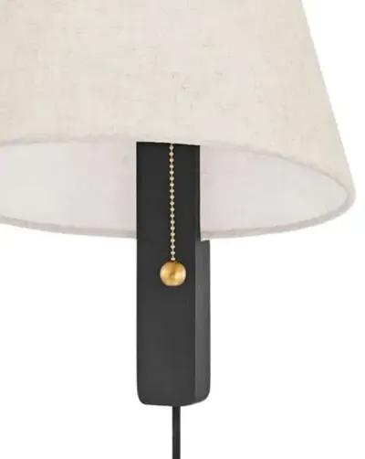 Emersyn Plug-In Wall Sconce - Black