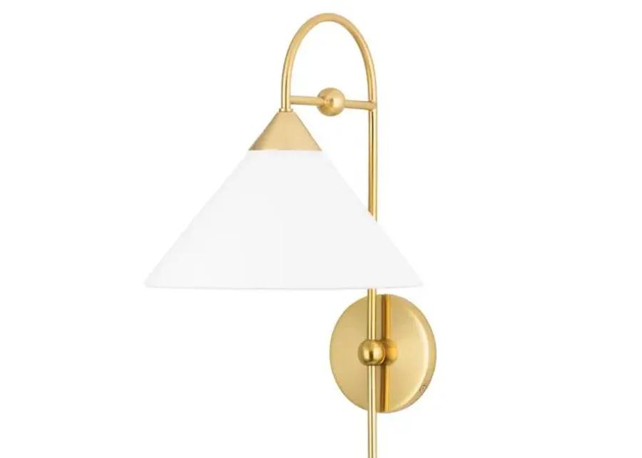 Sang Plug-In Wall Sconce - Aged Brass - Dabito for Mitzi - Gold