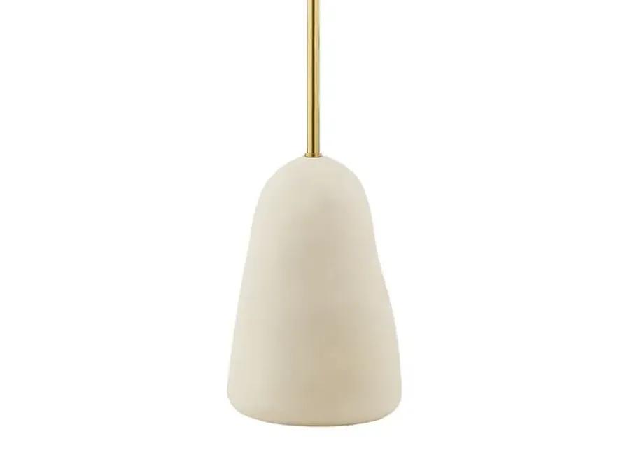 Maia Floor Lamp - Aged Brass/Textured Beige - Eny Lee Parker for Mitzi