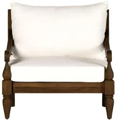 Sadie Outdoor Teak Chair - Heritage Brown/Ivory