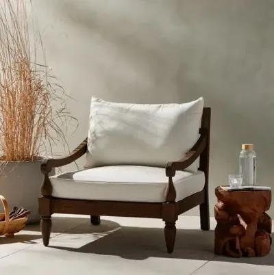 Sadie Outdoor Teak Chair - Heritage Brown/Ivory