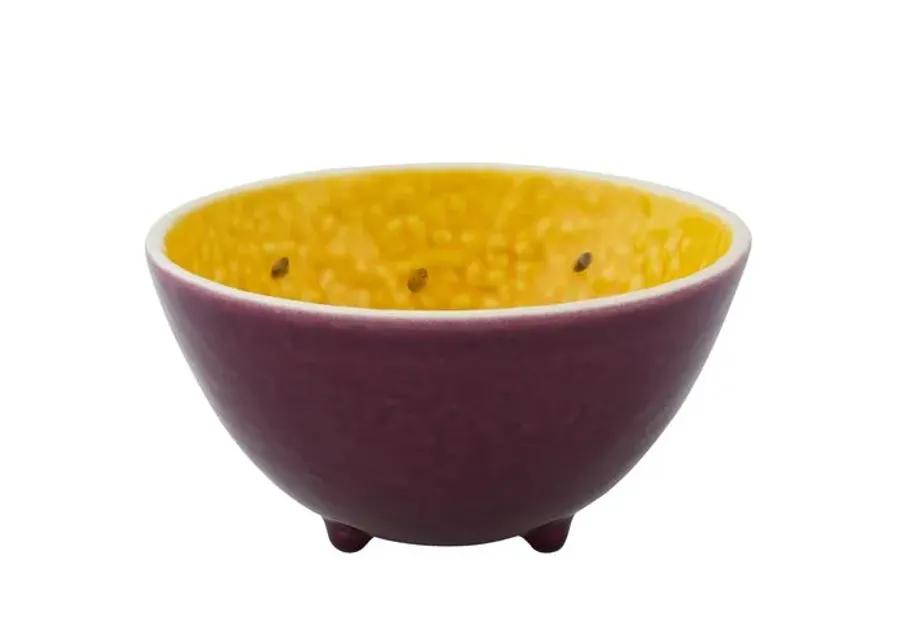 Set of 4 Tropical Fruits Passion Fruit Bowls - Bordallo Pinheiro - Yellow