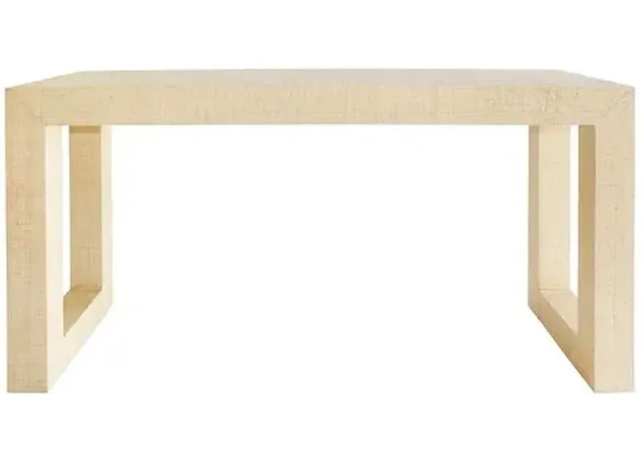 Chloe Raffia Console Table - Wheat - Ave Home - Brown