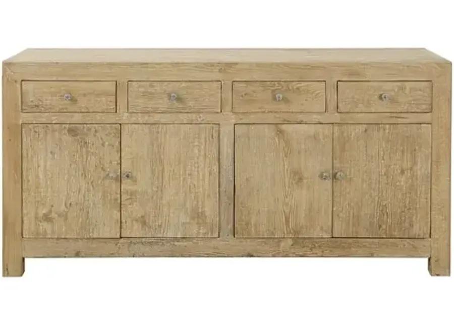 Capri Storage Buffet - Weathered Natural - Handcrafted - Brown