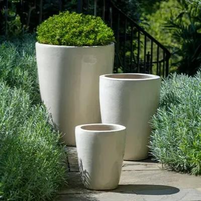 Set of 3 Marta Planter - Cream - Campania International - Handcrafted - White - 22hx17lx17w