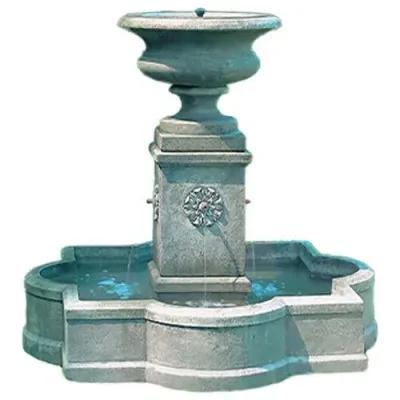 45" Palazzo Urn Fountain - Greystone - Campania International - Gray