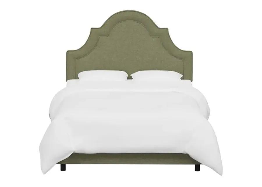 Kennedy Arched Bed - Textured Linen - Green