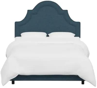 Kennedy Arched Bed - Textured Linen - Blue