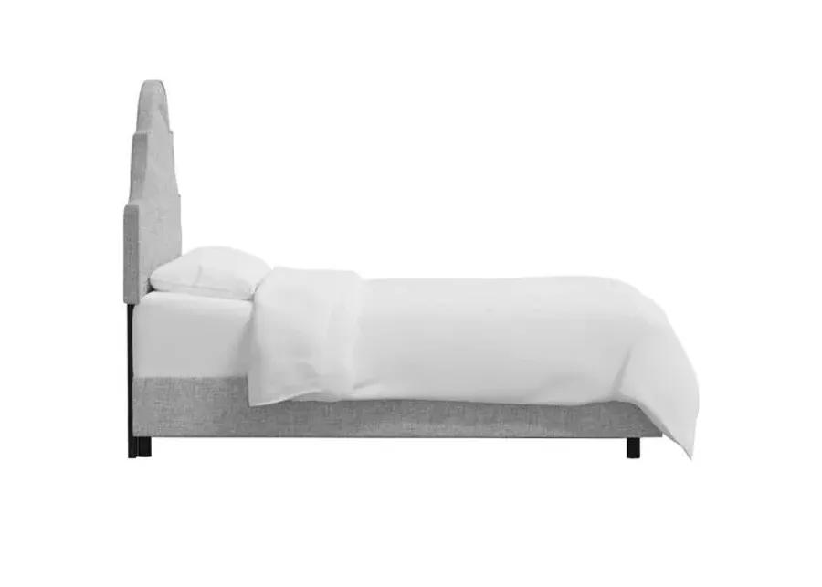 Kennedy Arched Bed - Textured Linen - Gray