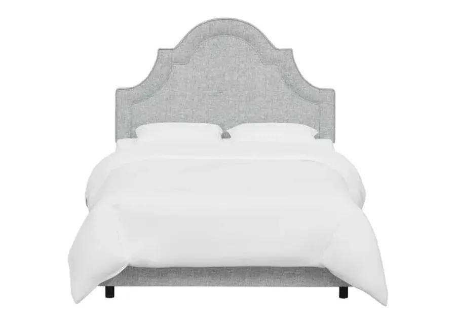 Kennedy Arched Bed - Textured Linen - Gray