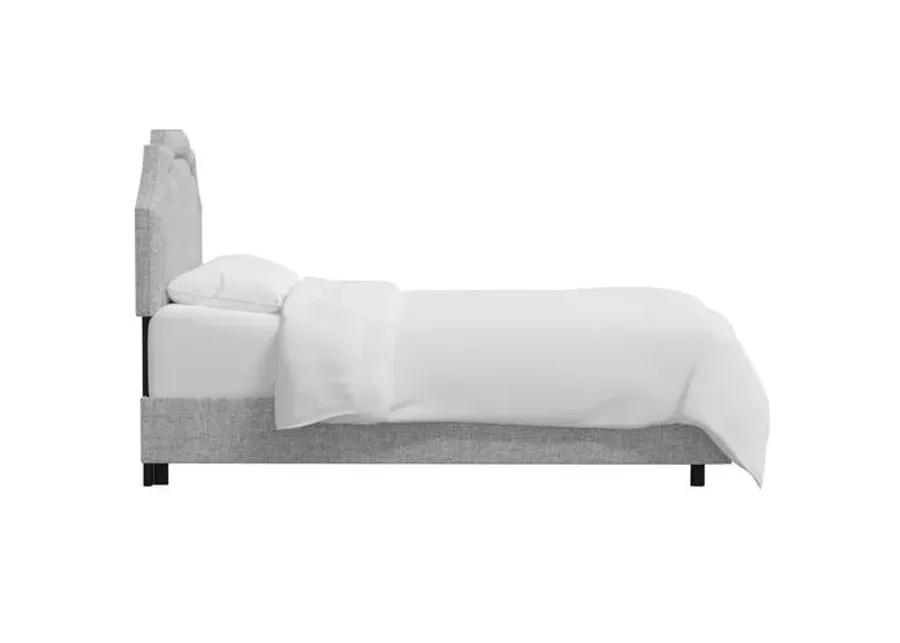 Lola Bed - Textured Linen - Gray