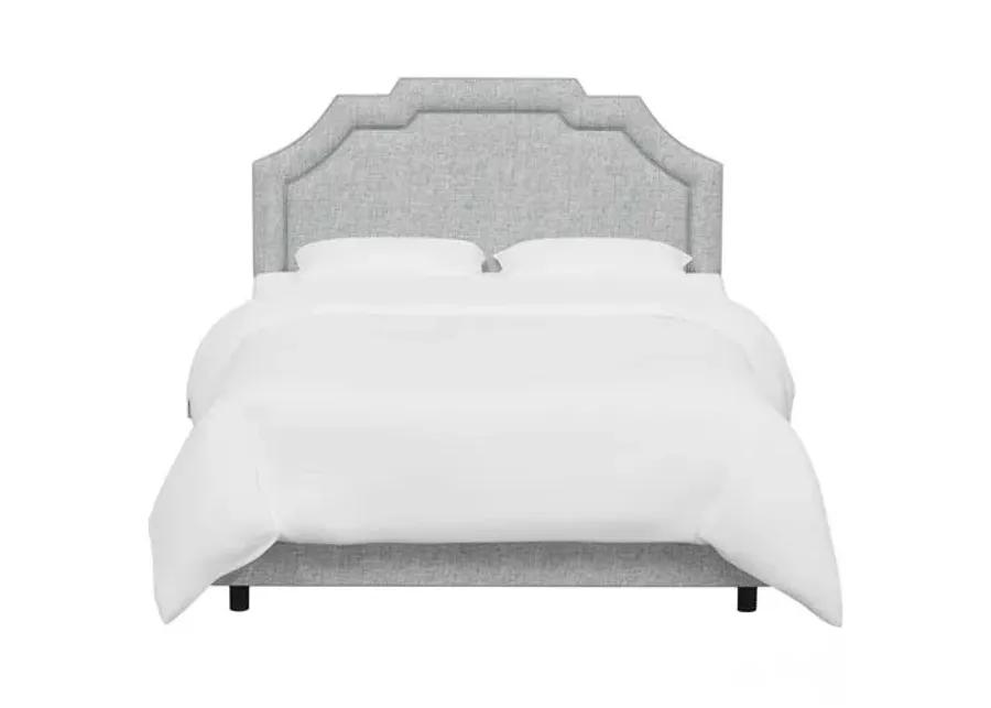 Lola Bed - Textured Linen - Gray