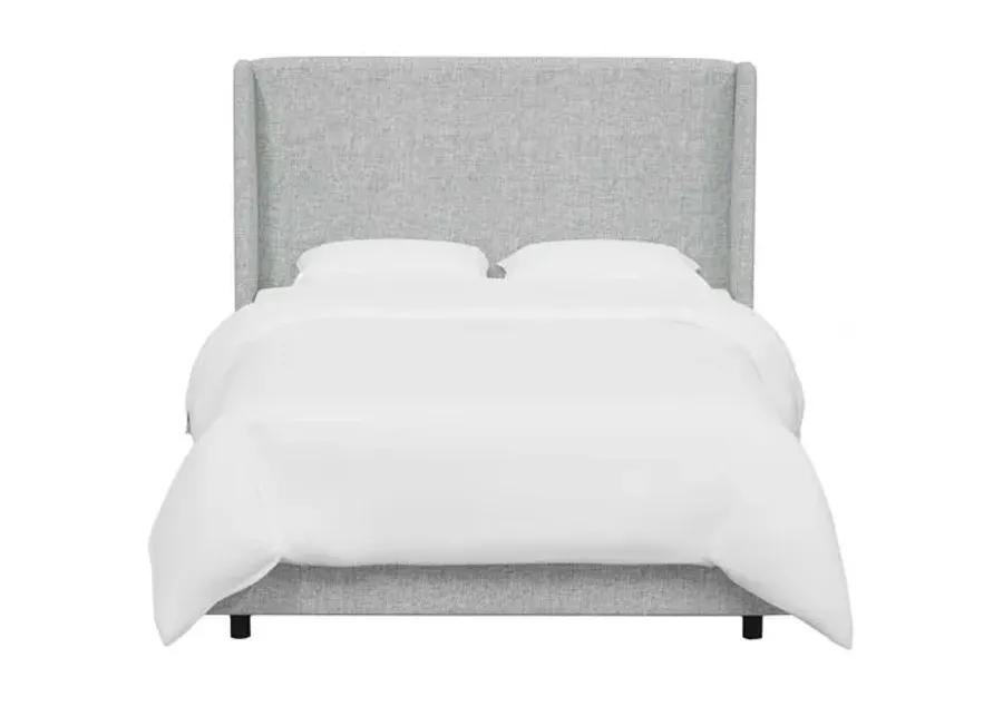 Kelly Wingback Bed - Textured Linen - Gray