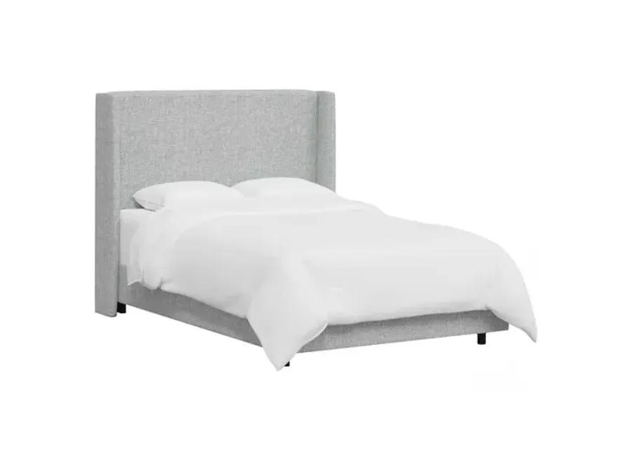 Kelly Wingback Bed - Textured Linen - Gray