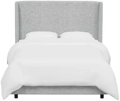 Kelly Wingback Bed - Textured Linen - Gray