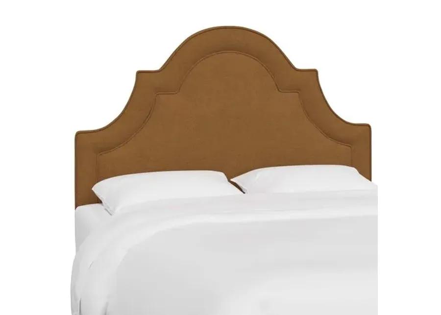 Kelly Arched Headboard - Textured Linen - Orange