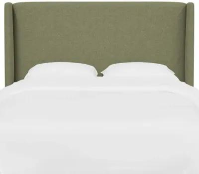 Kelly Wingback Headboard - Textured Linen - Green