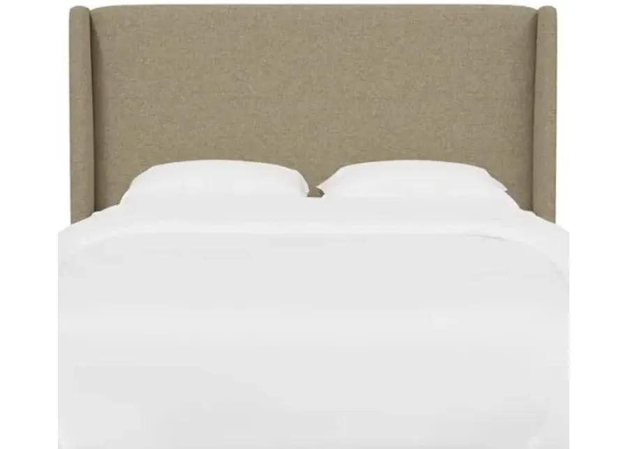 Kelly Wingback Headboard - Textured Linen