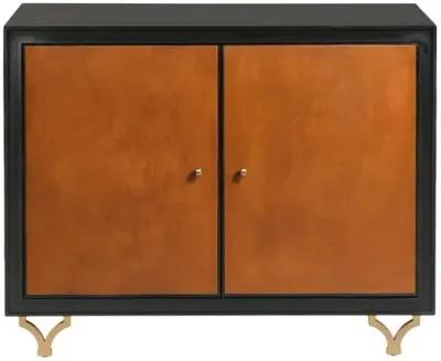 Perry Cabinet - Chestnut Leather/Black