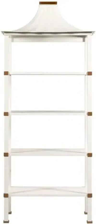 Mindy Etagere - White Dove/Gold