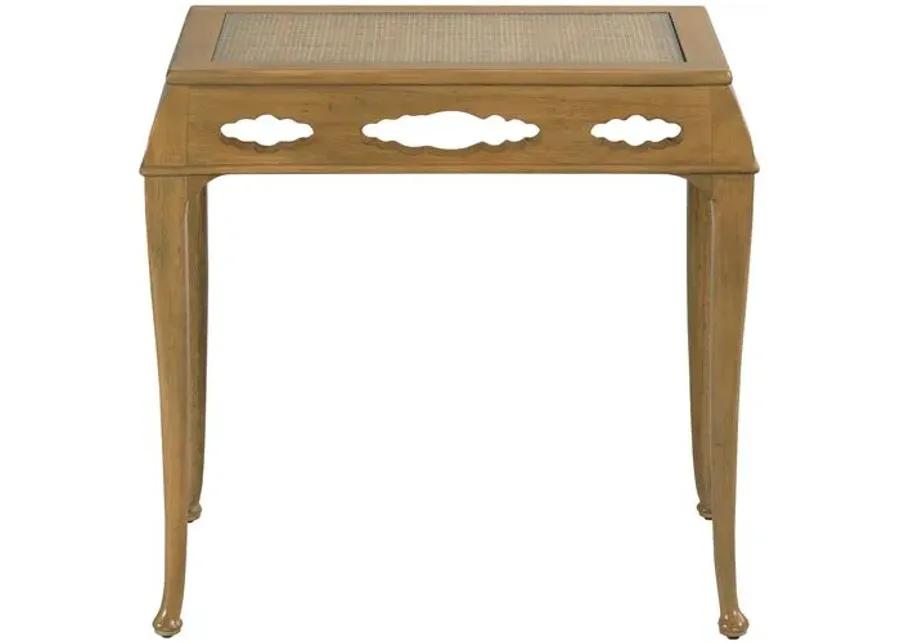 Cumulus Cane End Table - Almond - Brown