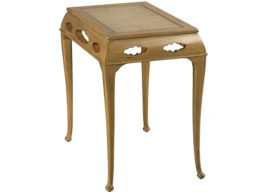 Cumulus Cane End Table - Almond - Brown