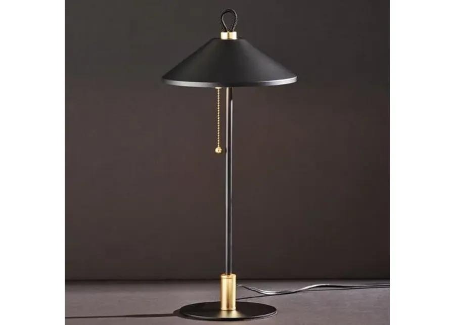 Malcolm Cone Shade Table Lamp - Black