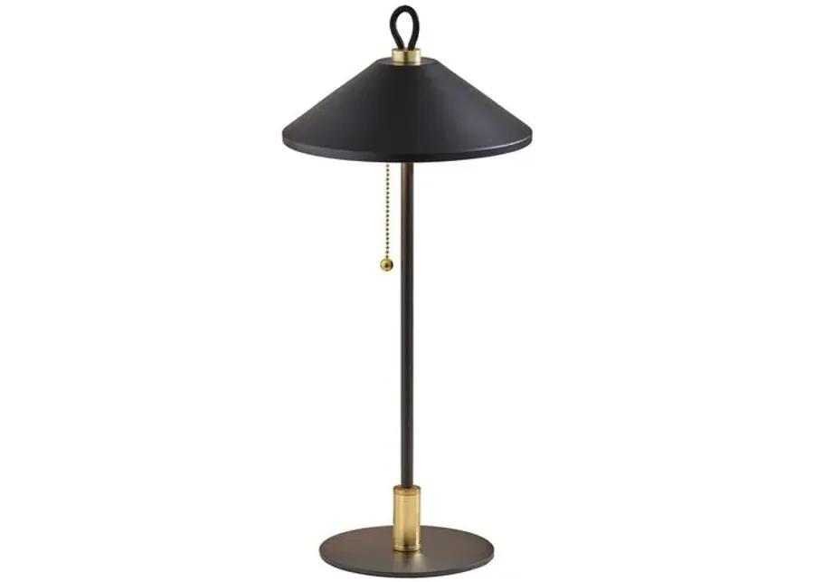 Malcolm Cone Shade Table Lamp - Black