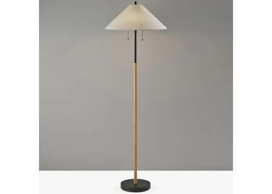 Colton Floor Lamp - Black/Natural