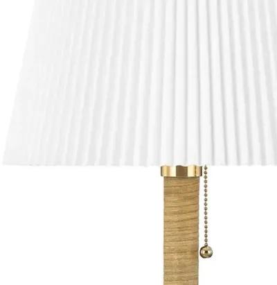 Dorset Table Lamp - Rattan/Aged Brass - Gold