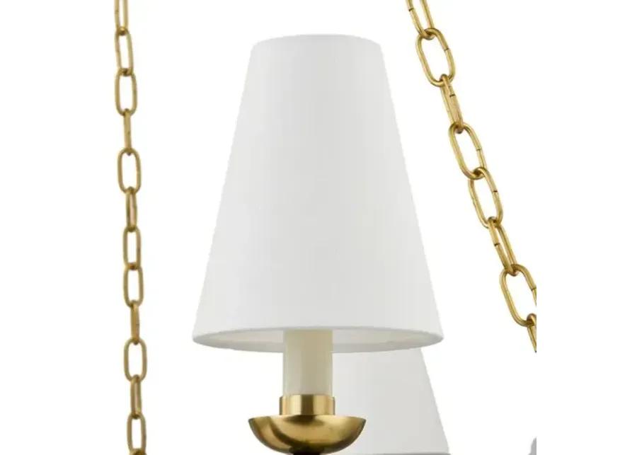 Haverford 6-Light Chandelier - Aged Brass - Ariel Okin for Mitzi - Gold