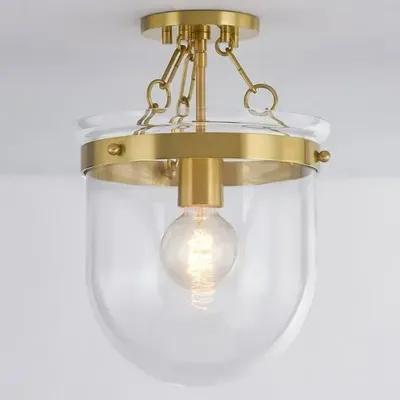 Dunbar Glass Semi Flush Mount - Ariel Okin for Mitzi - Gold