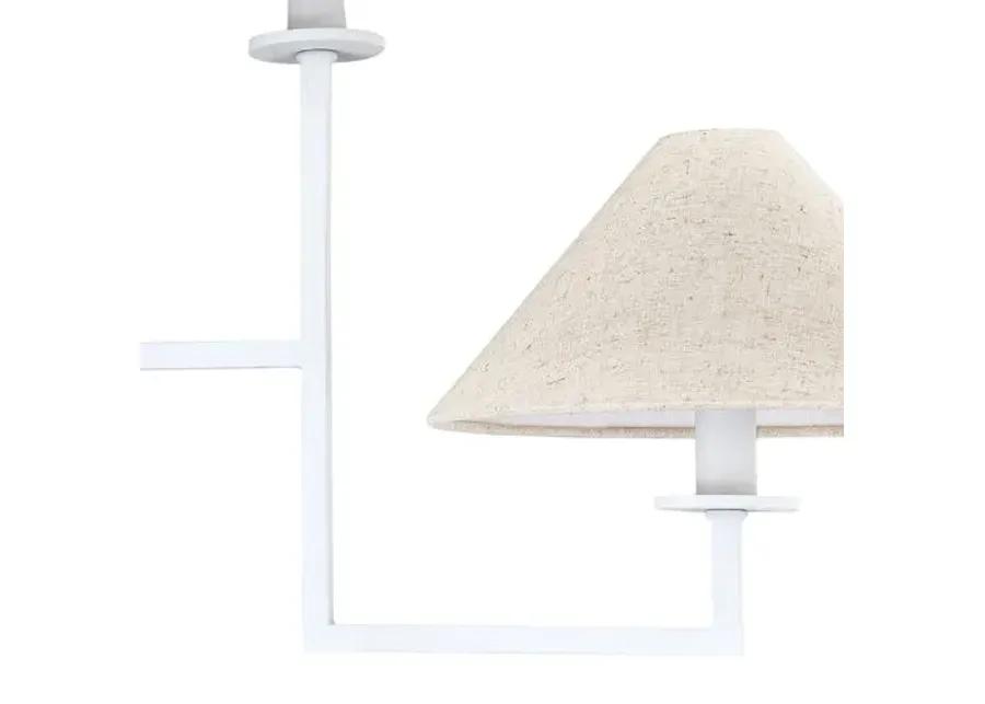 Gladwyne Large Chandelier - Textured White - Ariel Okin for Mitzi