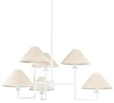 Gladwyne Large Chandelier - Textured White - Ariel Okin for Mitzi