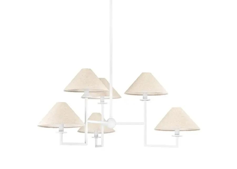 Gladwyne Large Chandelier - Textured White - Ariel Okin for Mitzi