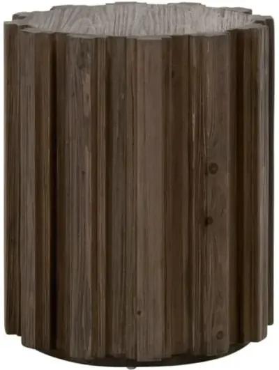 Jean Accent Table - Drift Brown Pine - 20.75Hx17Wx17D in