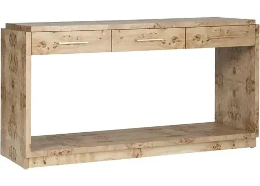 Jackson Burl Console Table - Tulsi Home - Brown